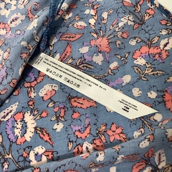 Free People floral racerback tunic blouse size XS EUC - Picture 6 of 9